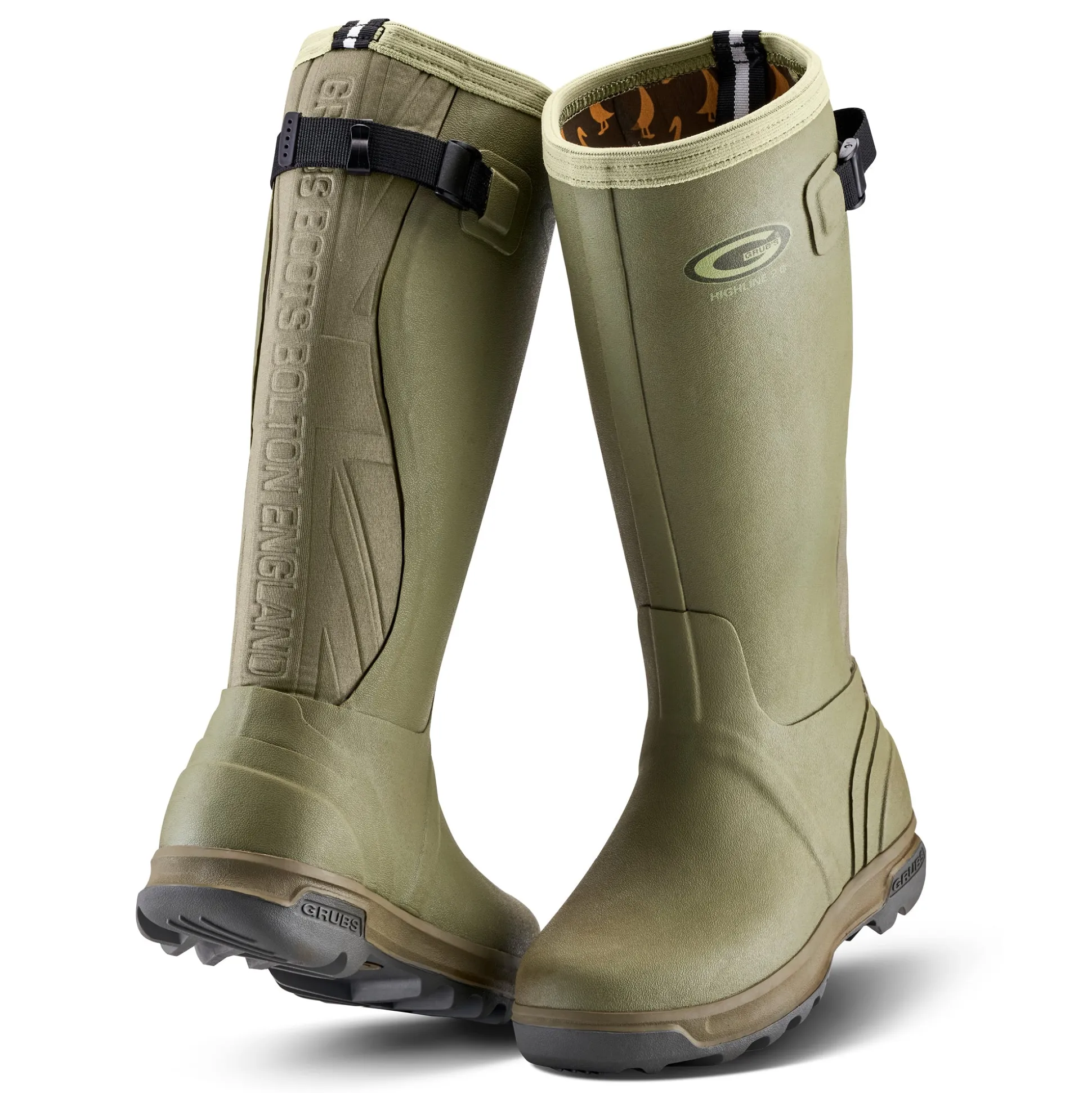 Grubs Boots Highline Unisex Wellies - Green