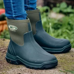 Grubs Boots Midline Unisex Mid Height Wellies - Green