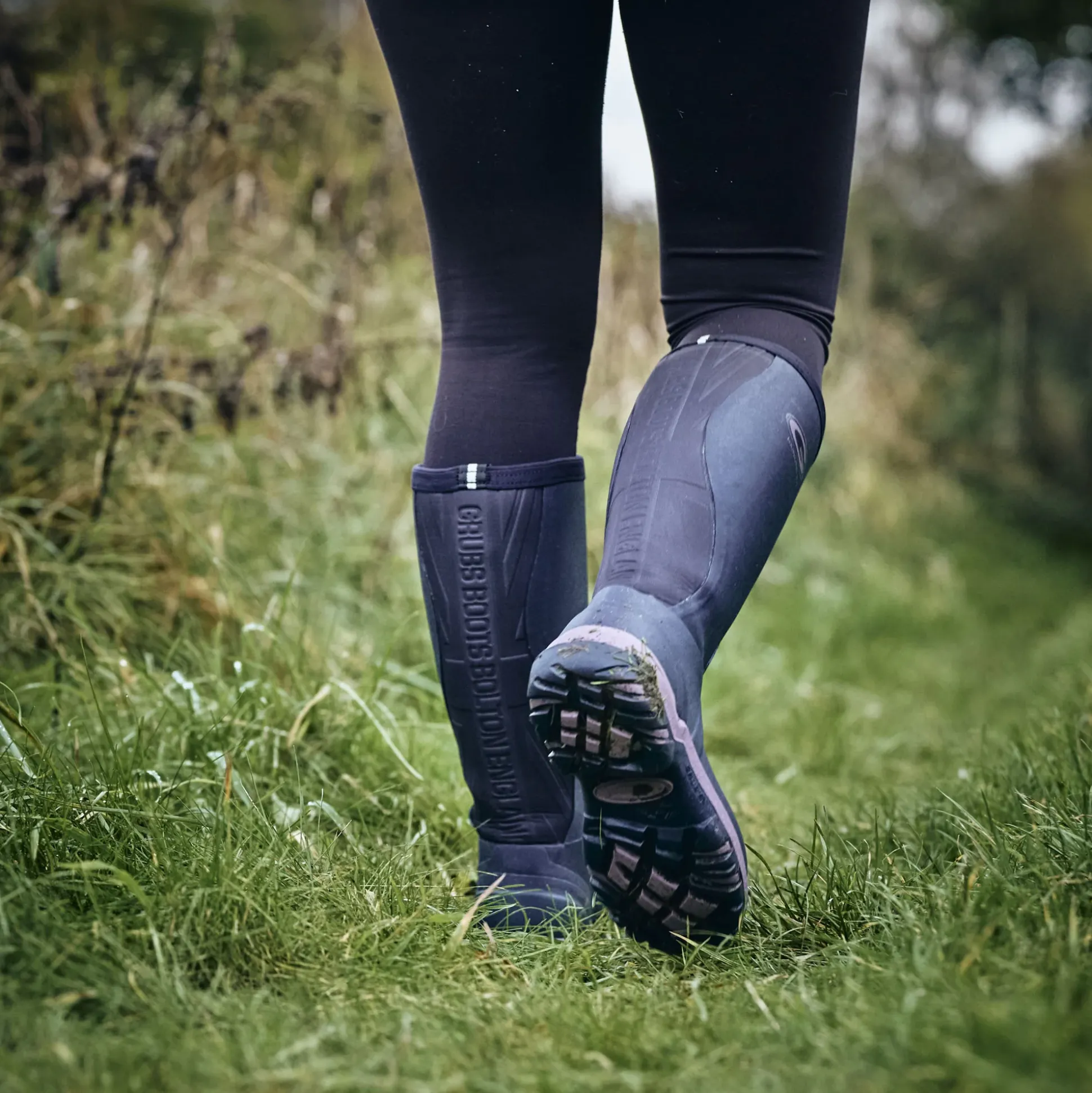 Grubs Boots Rainline Wellies Womens - Purple