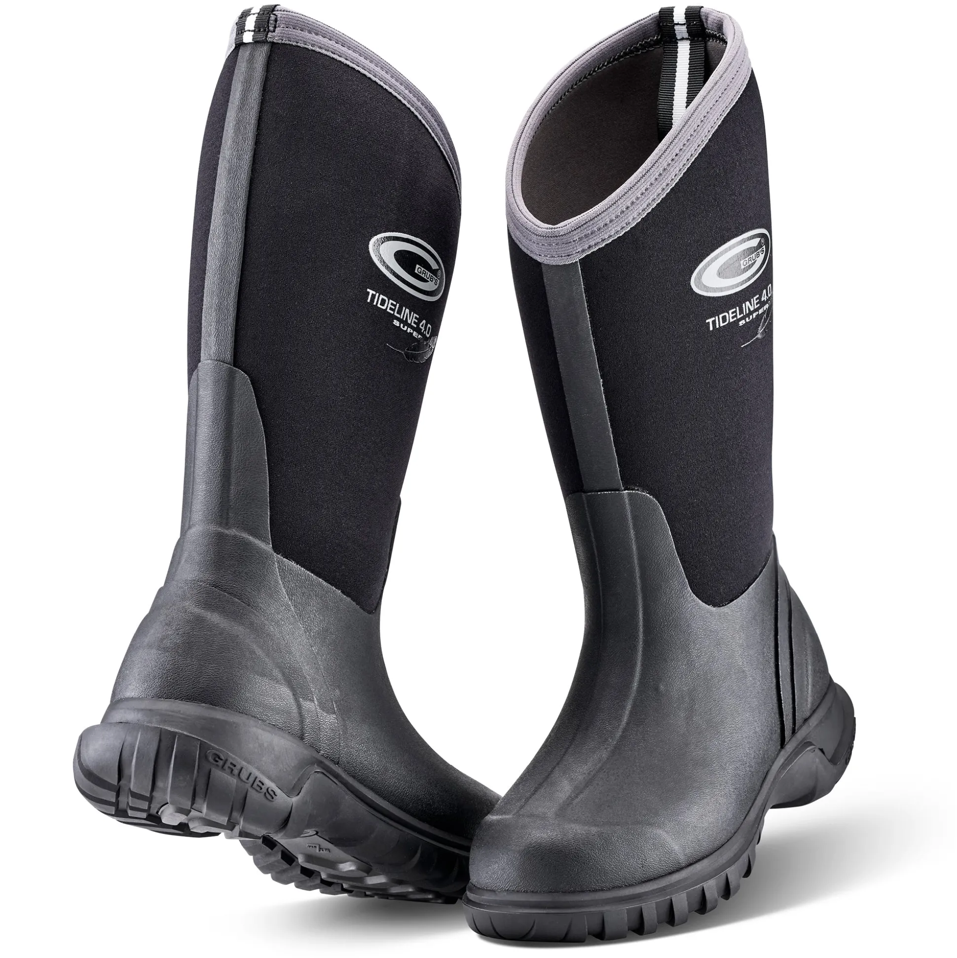 Grubs Boots Tideline Wellies Unisex - Black