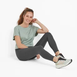 Haller Womens Performance Leggings - Dark Grey Marl
