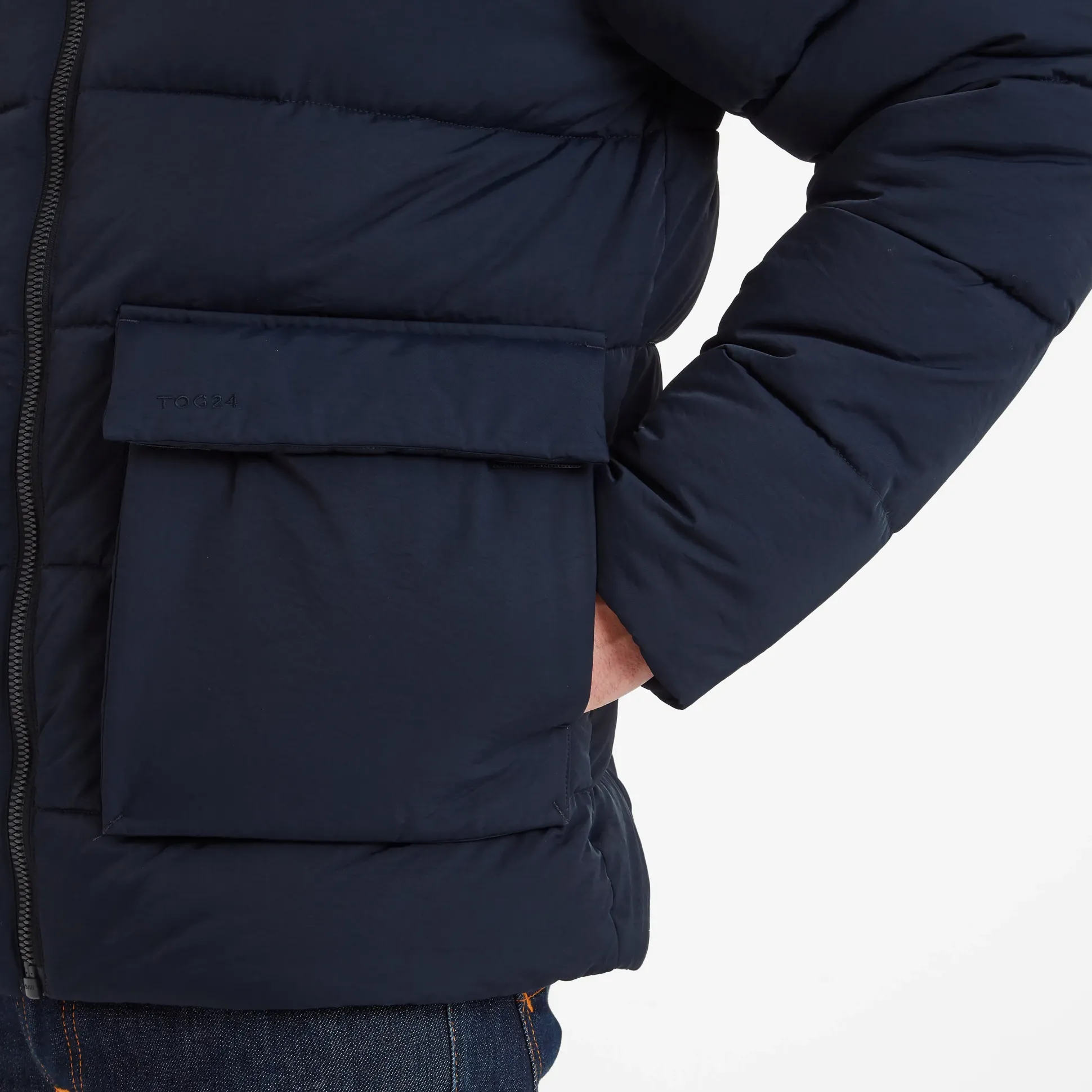 Hamilton Mens Padded Parka - Dark Indigo