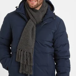 Hanlith Ribbed Scarf - Dark Grey Marl