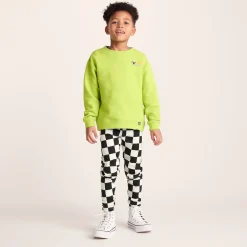 Harri Kids Shaun the Sheep Legging - Black Woolly Checkerboard