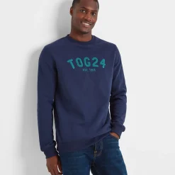 Hawnby Mens Cotton Blend Sweat - Dark Marine