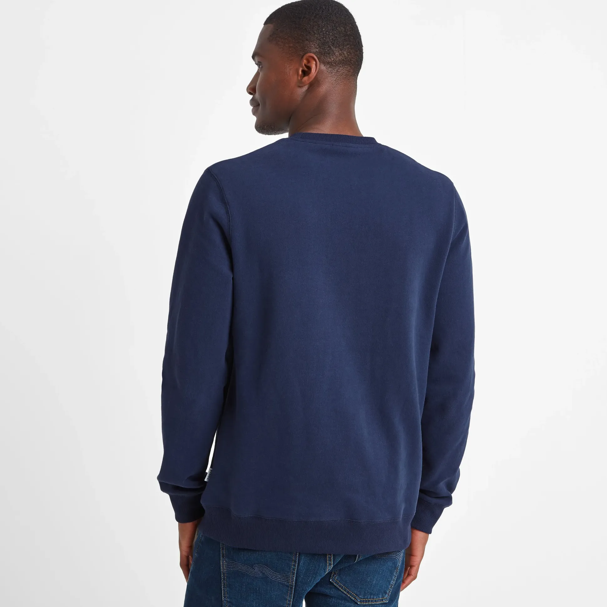 Hawnby Mens Cotton Blend Sweat - Dark Marine