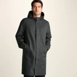 Henry Mens Waterproof Longline Coat - Charcoal Melange