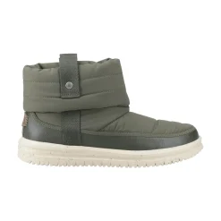 HEYDUDE Camden Cuff Nylon Quilt Womens Boot - Dark Olive