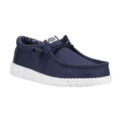 HEYDUDE Wally Mens Canvas Shoe - Navy