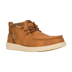 HEYDUDE Wally Mid GripR Classic Mens Boots - Cognac/Tan