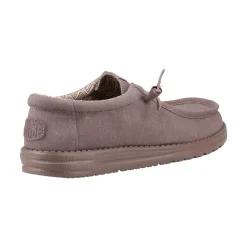 HEYDUDE Wally Stretch Canvas Mens Shoes - Deep Taupe