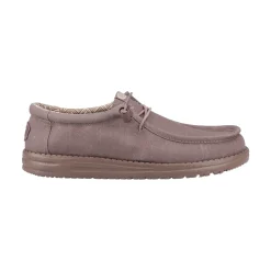 HEYDUDE Wally Stretch Canvas Mens Shoes - Deep Taupe