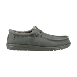 HEYDUDE Wally Stretch Canvas Mens Shoes - Deep Green