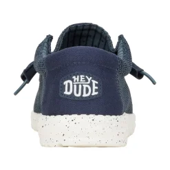 HEYDUDE Wally Stretch Mesh Mens Shoes - Navy