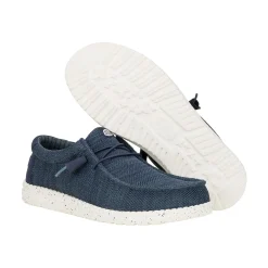 HEYDUDE Wally Stretch Mesh Mens Shoes - Navy