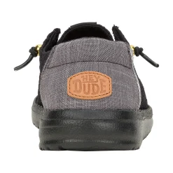 HEYDUDE Wendy Boho Crochet Womens Shoes - Black