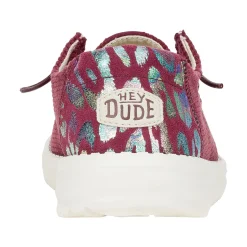 HEYDUDE Wendy Corduroy Leo Womens Shoes - Burgundy