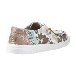 HEYDUDE Wendy Disco Cow Womens Shoes - Tan