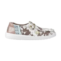 HEYDUDE Wendy Disco Cow Womens Shoes - Tan