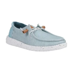 HEYDUDE Wendy Heathered Slub Tropical Womens Shoe - Blue