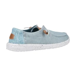 HEYDUDE Wendy Heathered Slub Tropical Womens Shoe - Blue