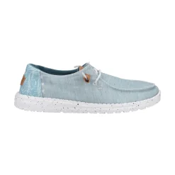 HEYDUDE Wendy Heathered Slub Tropical Womens Shoe - Blue