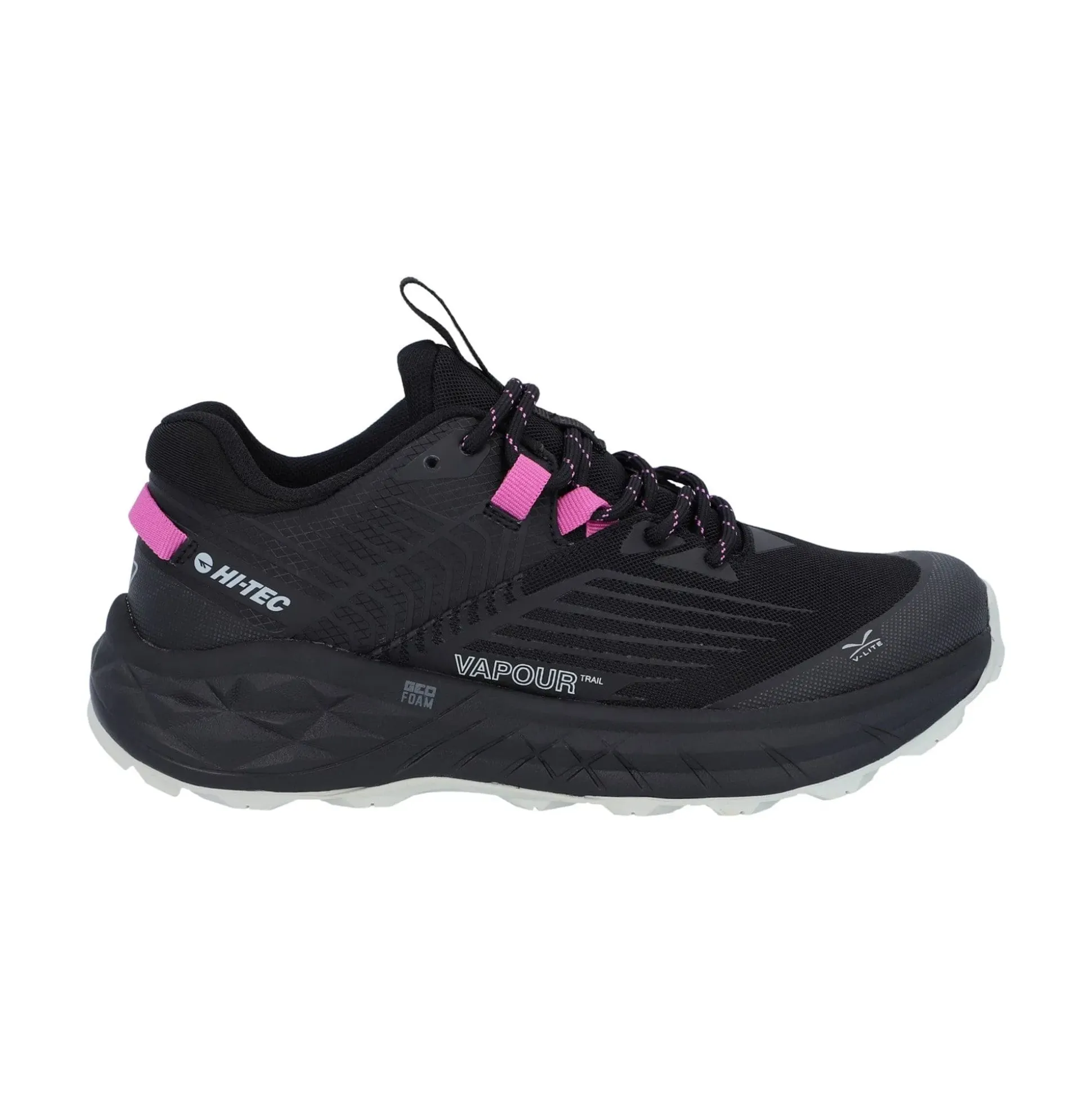 Hi-Tec Fuse Trail Low Womens Trainers - Black/Cool Grey/Cyclamen