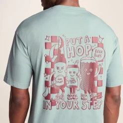 Hop Mens Relaxed Fit Premium Supersoft Hattie Clark T-Shirt - Summer Sky