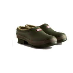 Hunter Gardener Mens Clogs - Dark Olive/Clay