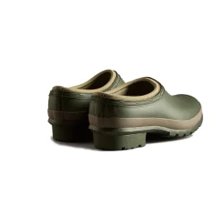 Hunter Gardener Mens Clogs - Dark Olive/Clay