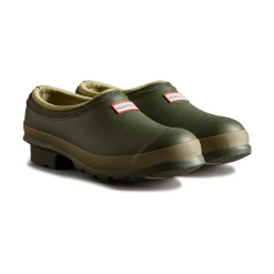 Hunter Gardener Womens Clogs - Dark Olive/Clay