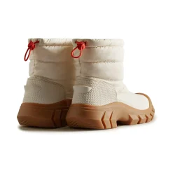 Hunter Intrepid Short Womens Snow Boot - White Willow/Gum