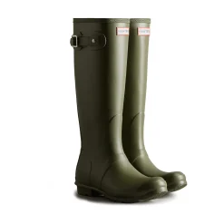 Hunter Original Tall Wellington Boots Womens - Dark Olive