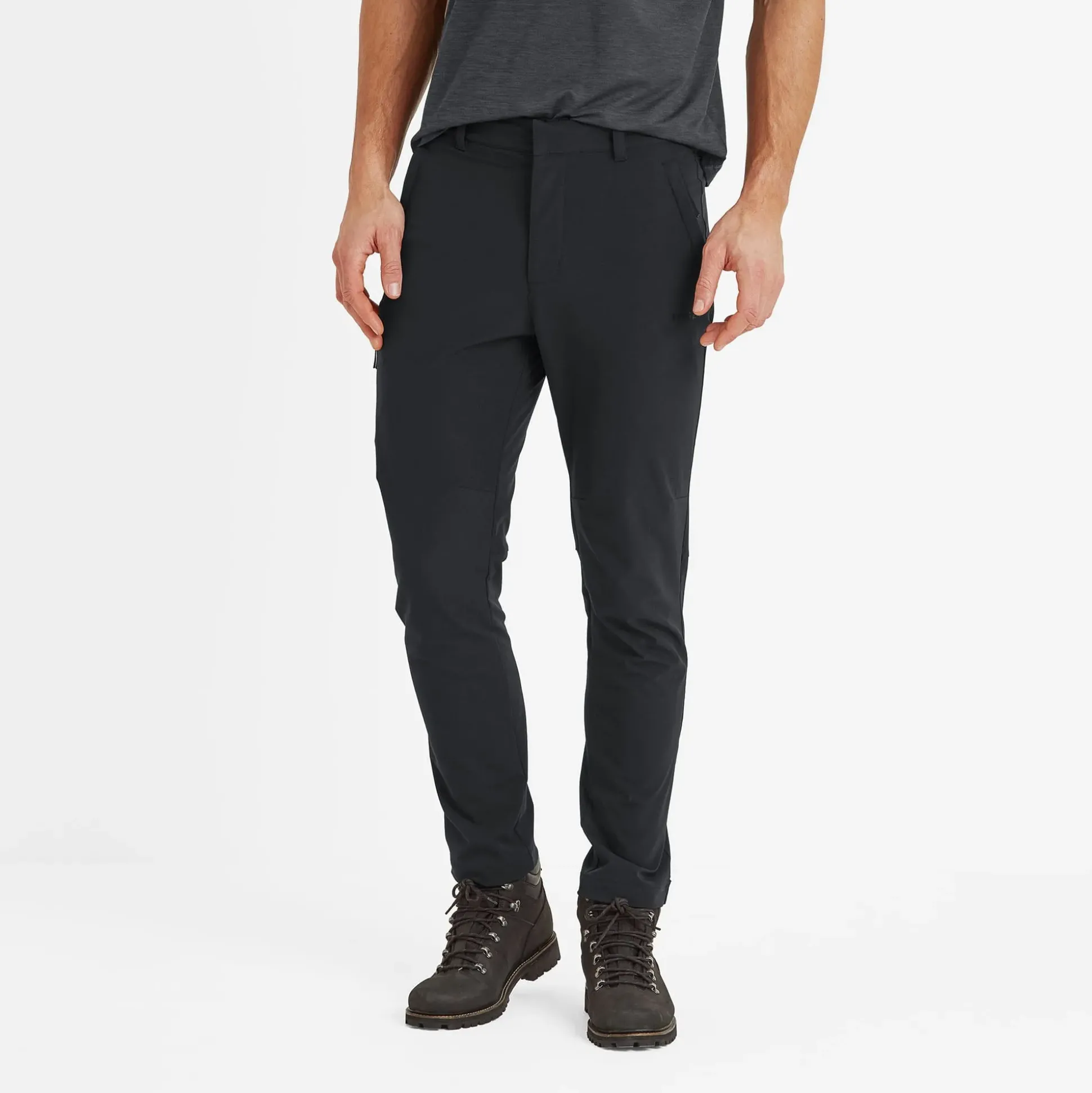 Hurstead Mens Softshell Walking Trousers Long - Black