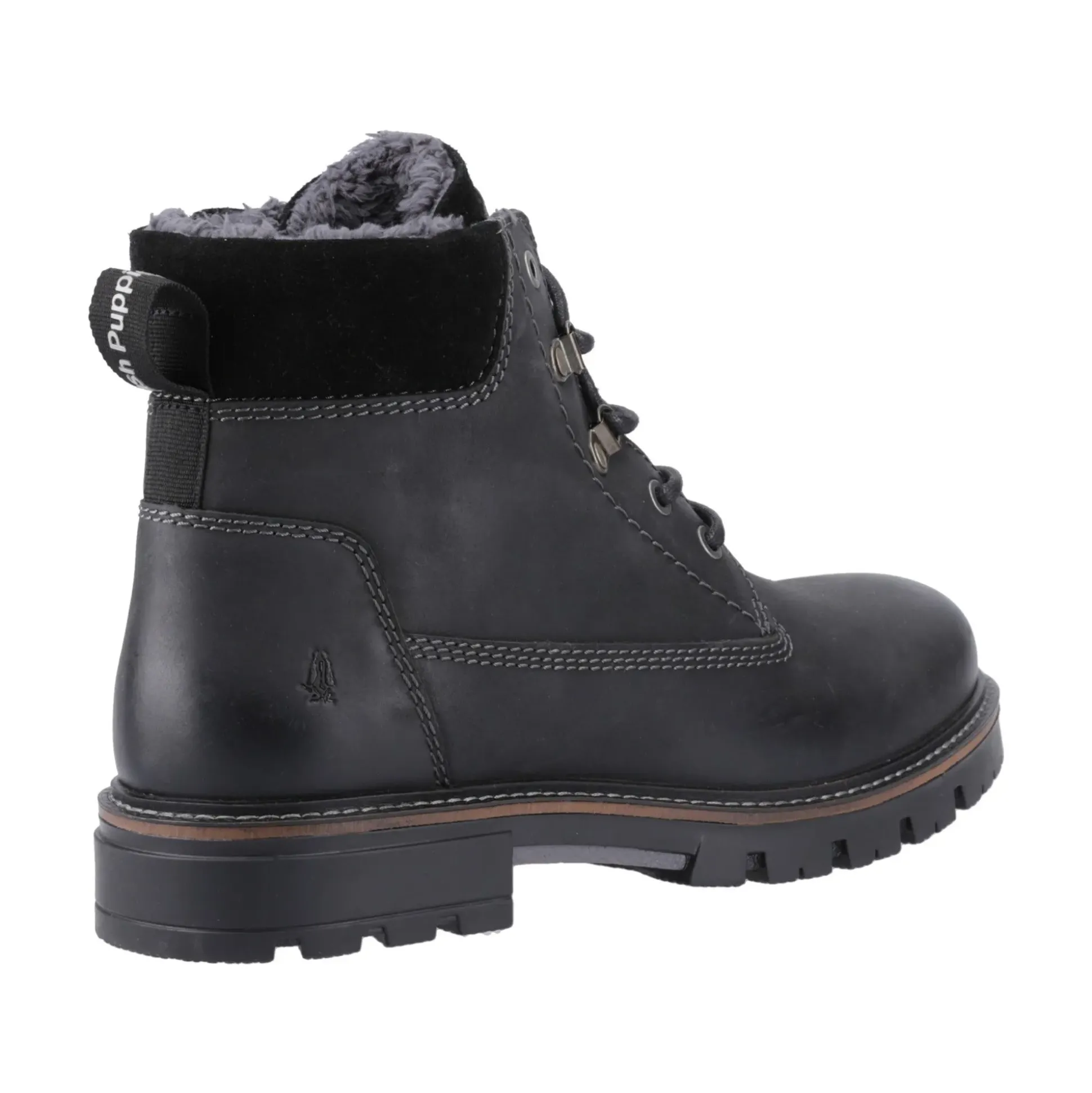 Hush Puppies Pier Shearling Lace Boot Mens - Black
