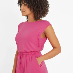 Jacinda Womens Supersoft Jersey Playsuit - Pink Flambe