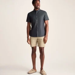 Jayden Mens 100% Cotton Short Sleeve Shirt - Deep Slate