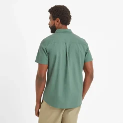 Jayden Mens 100% Cotton Short Sleeve Shirt - Light Forest