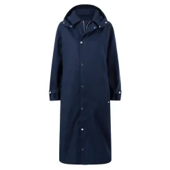 Jemima Womens Waterproof Longline Belted Trench Coat - Navy Melange