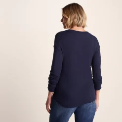Jemma Womens Long Sleeve Supersoft T-Shirt - Oxford Blue