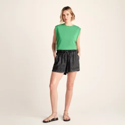 Jessica Womens Tencel Lyocel Shorts - Washed Black