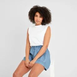 Jessica Womens Tencel Lyocel Shorts - Faded Indigo