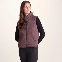 Juni Womens Relaxed Fit Shower Resistant Insulated Gilet - Dark Mauve