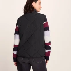 Juni Womens Relaxed Fit Shower Resistant Insulated Gilet - Black