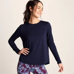 Kehlani Womens Long Sleeve Performance Top - Oxford Blue