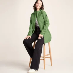 Keld Womens Long Shower Resistant Hooded Softshell Jacket - Dark Matcha
