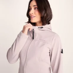 Keld Womens Long Shower Resistant Hooded Softshell Jacket - Dusky Pink