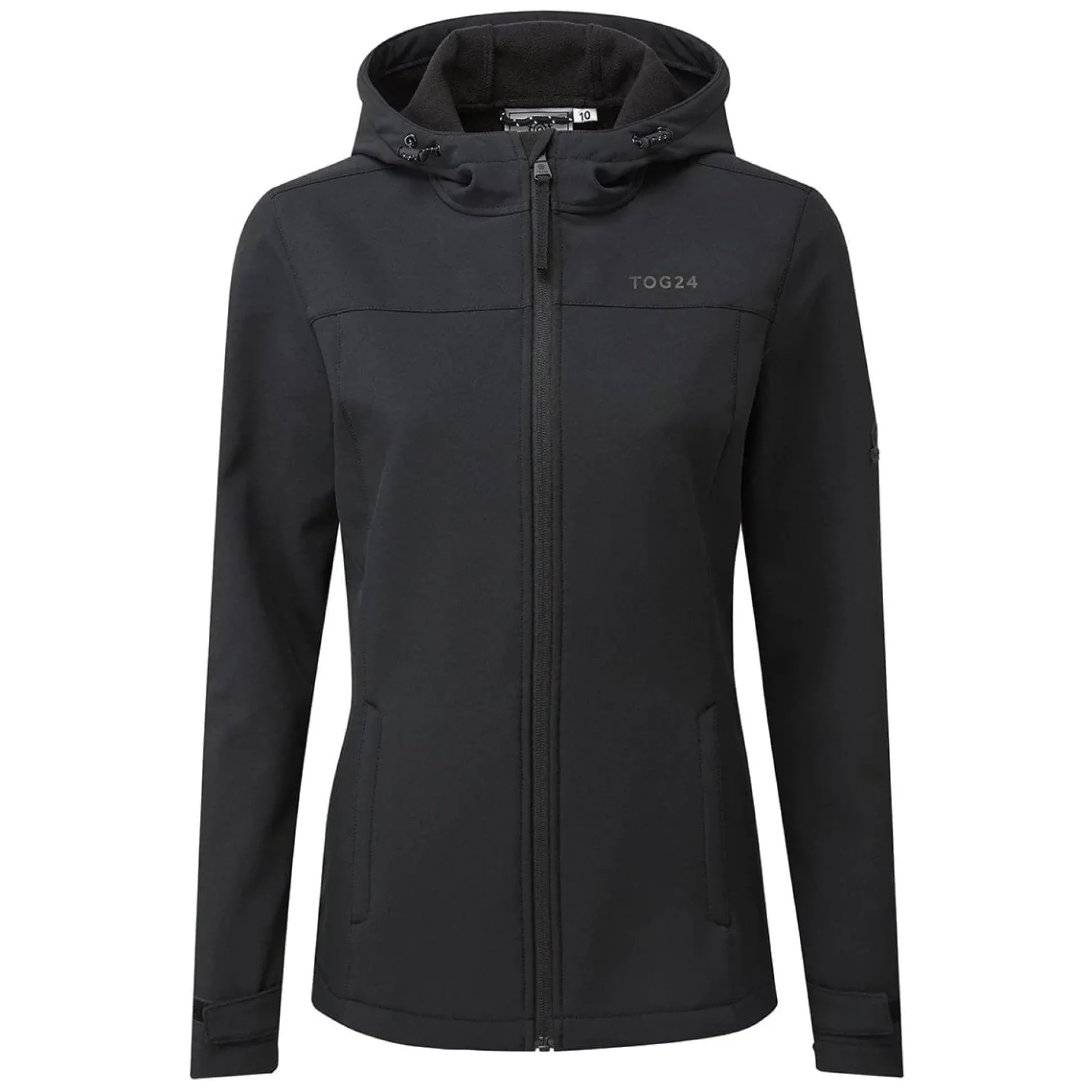 Keld Womens Shower Resistant Hooded Softshell Jacket - Black