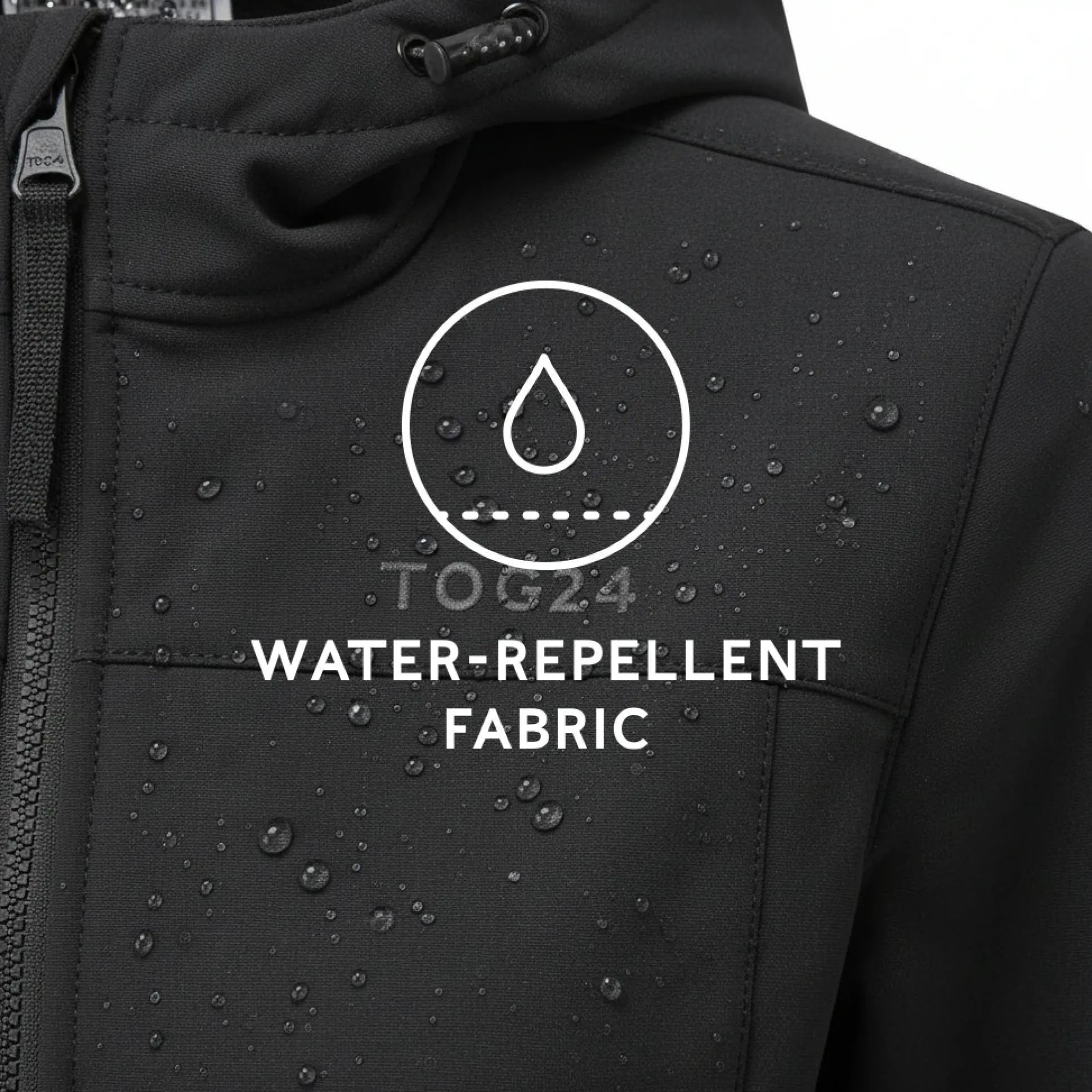 Keld Womens Shower Resistant Hooded Softshell Jacket - Black