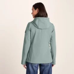 Keld Womens Shower Resistant Hooded Softshell Jacket - Smokey Teal